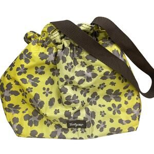 Thirty One Gifts 31 Thermal Drawstring Top Yellow Leopard Floral Lunch Tote Bag